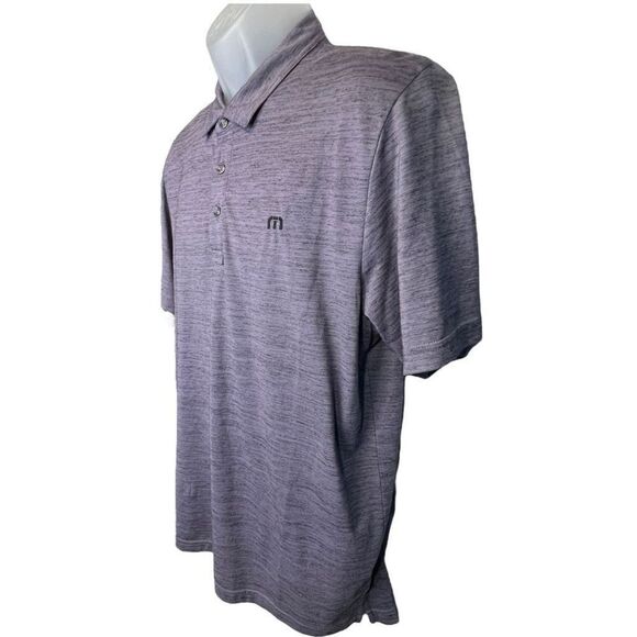 TRAVIS MATHEW FLYING TORTILLA POLO PURPLE SAGE HEATHER Men’s Large Golf - Picture 4 of 10